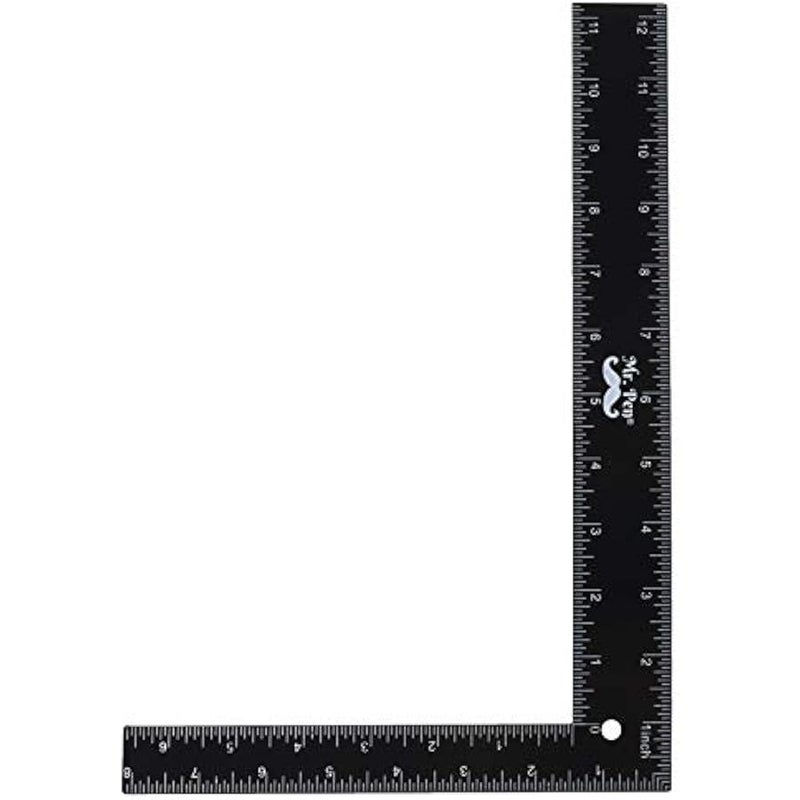 - Carpenter Square, 20cm x 30cm, L Square Ruler, Right Angle Ruler, Framing Tools, Metal Square, Steel - Image 1