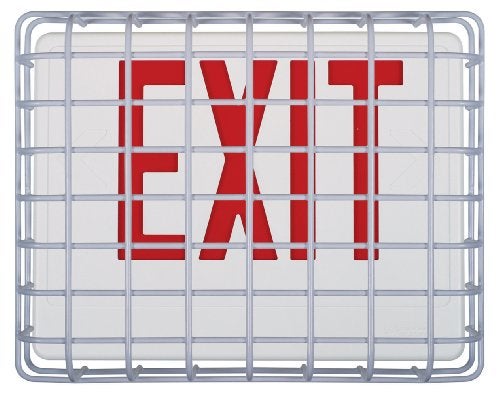 STI Safety Technology International, Inc. STI-9640 Exit Sign Damage Stopper, Protective Coated Steel Wire Guard - Image 1