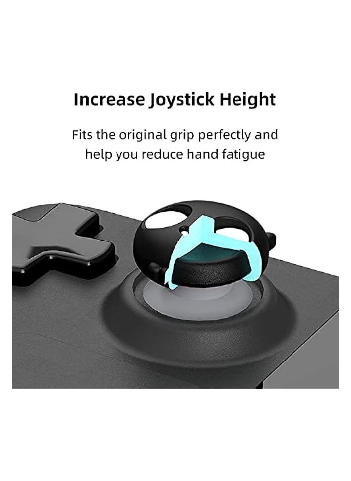 Cute Halloween Silicone Skull Joycon Thumb Grip Caps, Joystick Cover Compatible with Steam Deck Only,4PCS (White & Black)