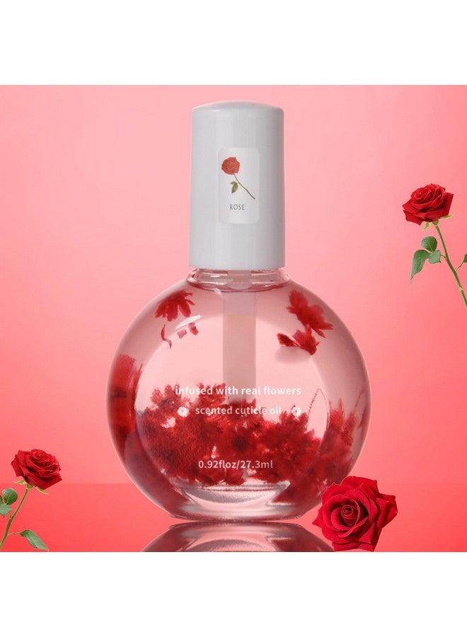 Rosarden Rose Scented Cuticle Oil, Cuticle Oil With Flowers,Nail Growth Oil, Cuticle Oil For Nails, Brush Cuticle Oil For Nails, Nourishing Oil For Nails And Cuticles - Image 1