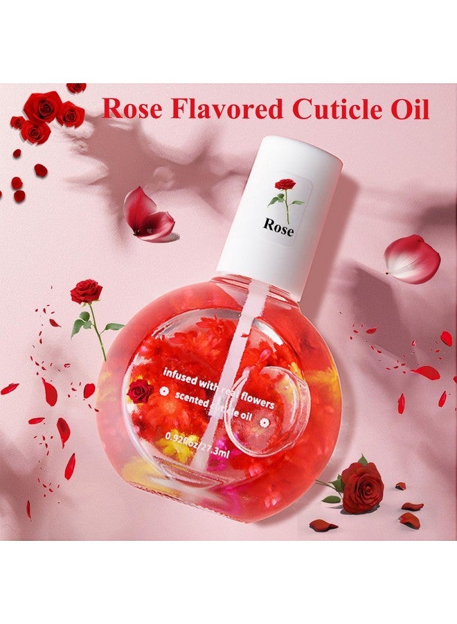 Rosarden Rose Scented Cuticle Oil, Cuticle Oil With Flowers,Nail Growth Oil, Cuticle Oil For Nails, Brush Cuticle Oil For Nails, Nourishing Oil For Nails And Cuticles - Image 2