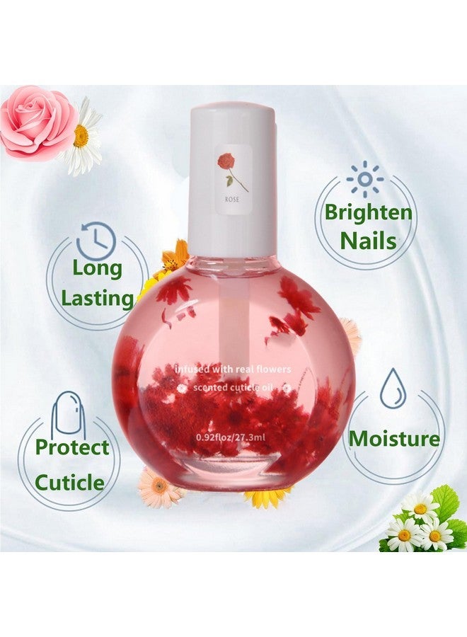 Rosarden Rose Scented Cuticle Oil, Cuticle Oil With Flowers,Nail Growth Oil, Cuticle Oil For Nails, Brush Cuticle Oil For Nails, Nourishing Oil For Nails And Cuticles - Image 3