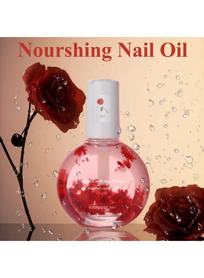 Rosarden Rose Scented Cuticle Oil, Cuticle Oil With Flowers,Nail Growth Oil, Cuticle Oil For Nails, Brush Cuticle Oil For Nails, Nourishing Oil For Nails And Cuticles - Image 4