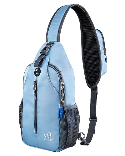 WATERFLY Sports Crossbody Sling Backpack Sling Bag Chest Bag Daypack for Cycling Hiking Running Men Women - Image 1