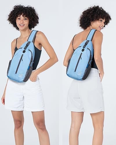 WATERFLY Sports Crossbody Sling Backpack Sling Bag Chest Bag Daypack for Cycling Hiking Running Men Women - Image 2