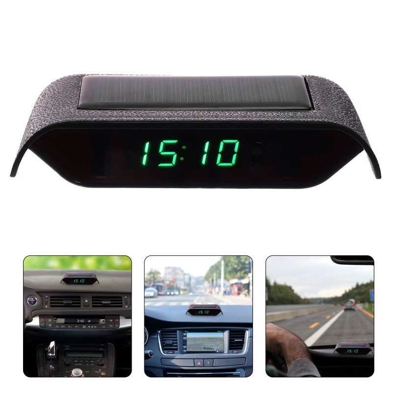 Solar Car Clock High Precision Clock Vehicle Electronic Timer - Image 1