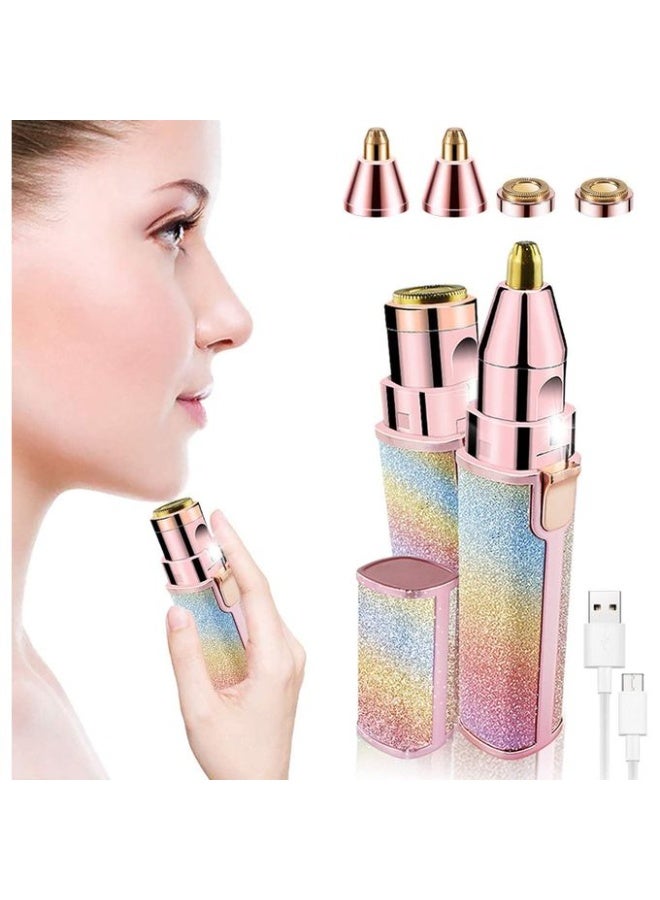 2-in-1 Eyebrow Trimmer and Facial Hair Remover, Hair Removal Device, Eyebrow Hair Removal Machine, Facial Hair Follicle Remover, Precision Shaving Machine, easy to use for all skin types, removes unwanted hair from eyebrows, face, upper lip, and forehead, practical, fast, gentle on skin, compact, ideal for home and travel, personal grooming tool for clean and tidy eyebrows and face, safe and effective hair removal for women and men. - Image 3