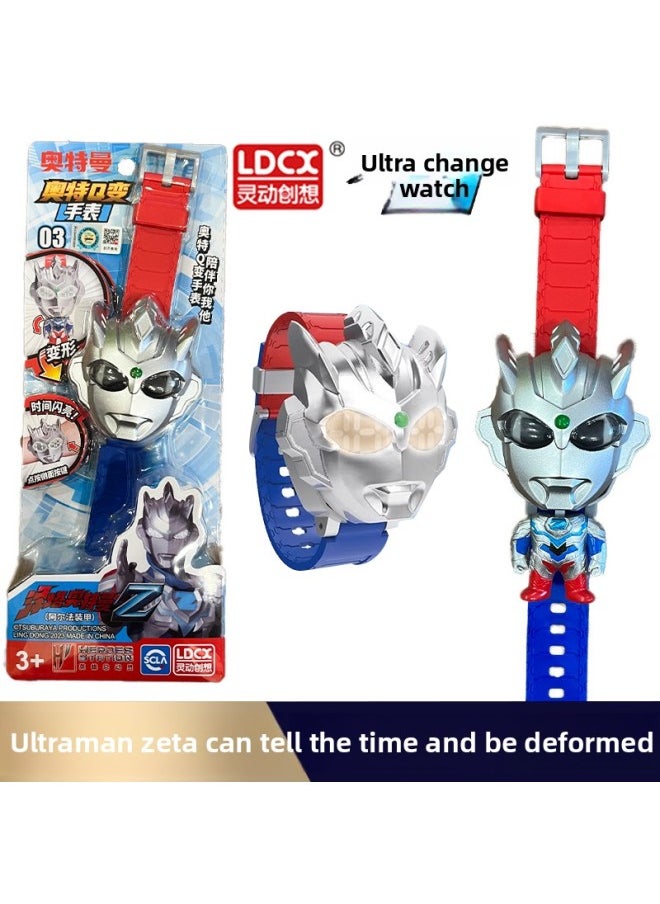 null - Smart Ultraman Hero Nib Gyro Pen Blind Box Children Toy Boy Fighting Spin Magic Birthday Gift-Color:[ultraman Zeta] Q-changing Watch - Image 1