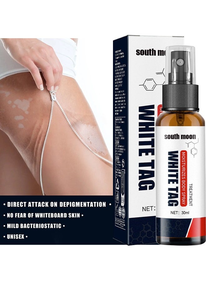 SOUTH MOON - White Tag Moisturizes Body Spray, Skin Repair Spray, Promote Melanin Recovery, Reduces White Spots On Skin And Improve Skin Pigmentation, Vitiligo Care Spray 30ML - Image 1