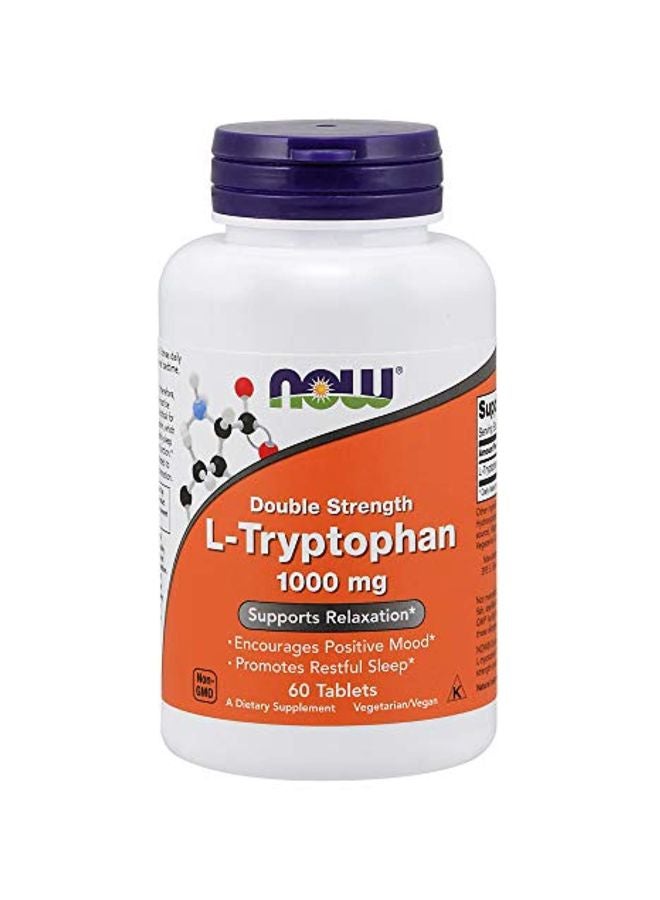 Now Foods Dietary Supplement L-Tryptophan 1000 mg - 60 Tablets - Image 1