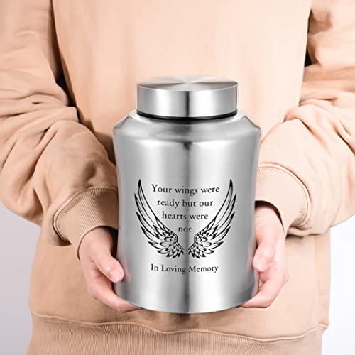 SOITIS Urns for Ashes Decorative Urns for Adult Human Ashes Large Stainless Steel Cremation Urns for Human Keepsake Up to 220 lbs - Image 3