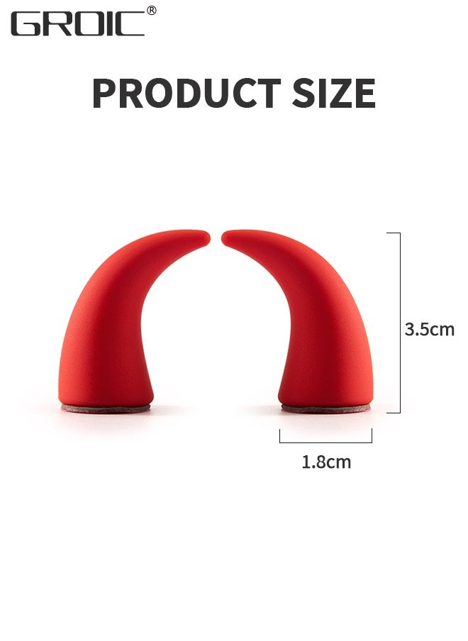 GROIC - Devil Horns Car Steering Wheel Decal 4pcs Cute Car Horns Decoration,3D Devil Bull Horn Car Interior Decoration Stickers, Car Steering Wheel Dashboard Car Accessories Car Interior Accessories - Image 1