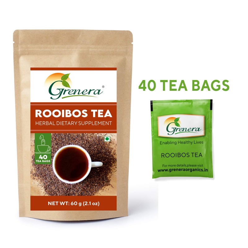 Grenera Rooibos Tea Bags (40 Dip Tea Bags) | Caffeine Free, Gluten Free, Non GMO - Image 5