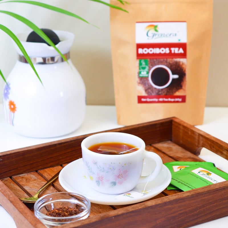 Grenera Rooibos Tea Bags (40 Dip Tea Bags) | Caffeine Free, Gluten Free, Non GMO - Image 4
