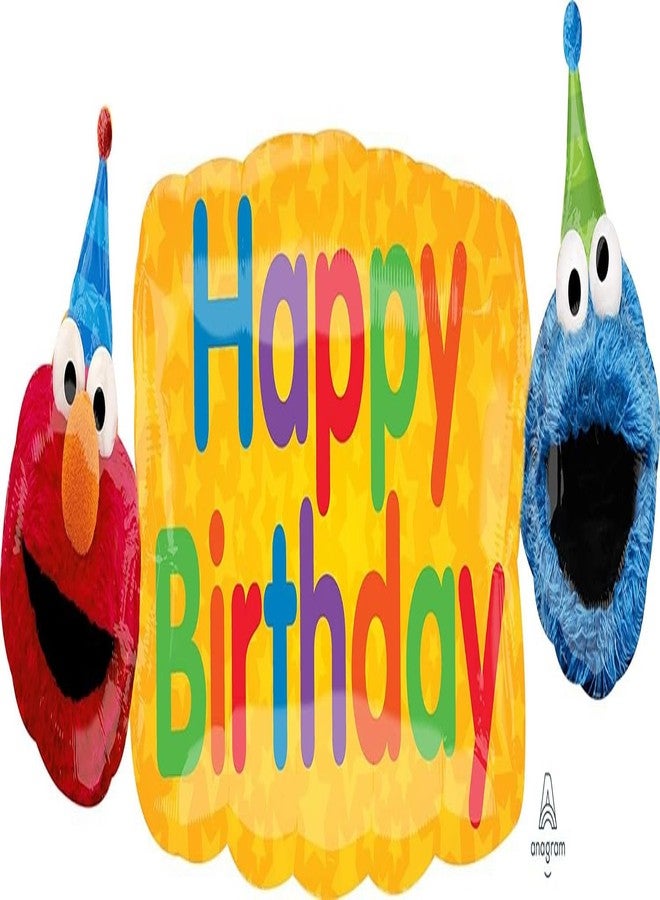 Anagram Cookie Monsters and Elmo Happy Birthday Banner Party Supplies Balloon Bouquet Decorations, BQ_4262 - Image 3