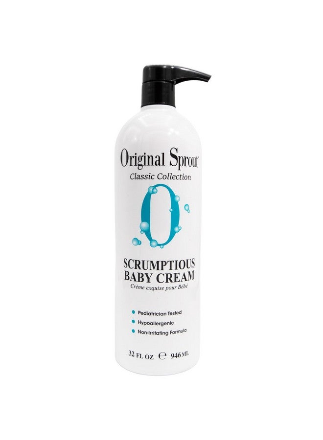 Original Sprout Original Sprout Scrumptious Baby Cream, Gentle Moisturizing Cream for Dry, Sensitive Skin & Diaper Rash, Non-Greasy Baby Lotion with Zinc Oxide & Calendula for Face & Body, 32 fl oz - Image 1
