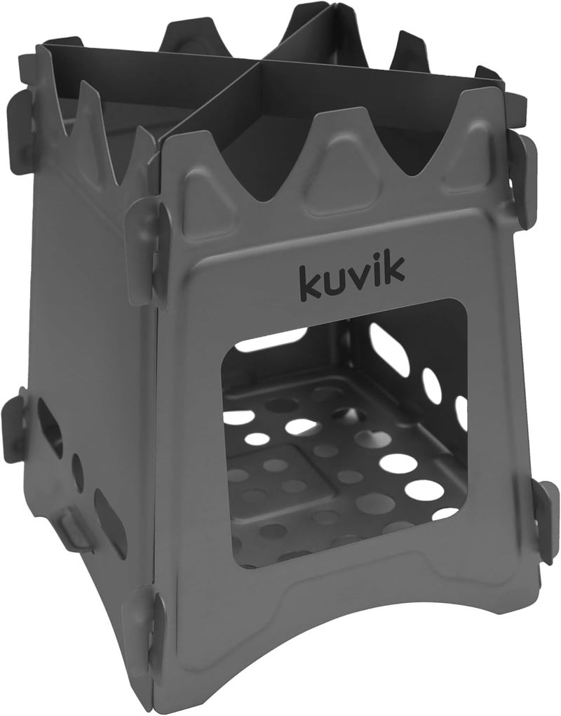 Kuvik Titanium Wood Stove - Ultralight and Compact Stove for Backpacking, Camping, and Survival - Image 1