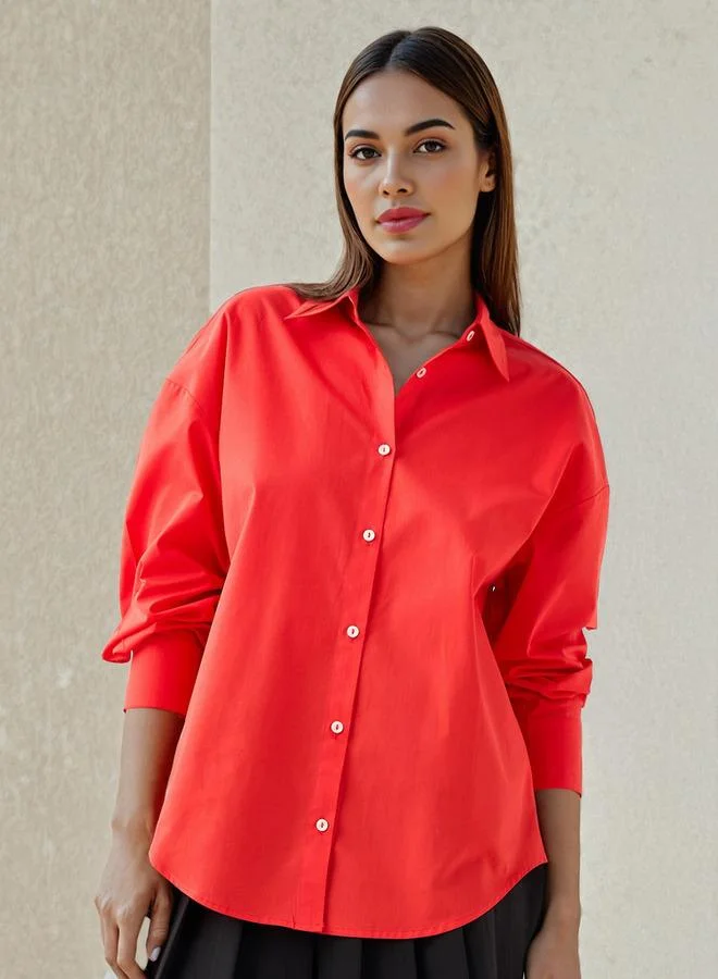 Iconic Iconic Cutout Accent Shirt