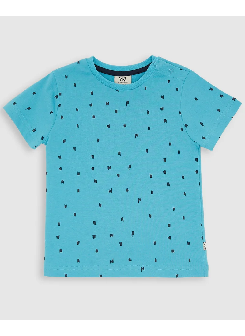 victor and jane 2-Piece Summer Outfit Set Blue for Baby Boys - T-Shirt & Shorts