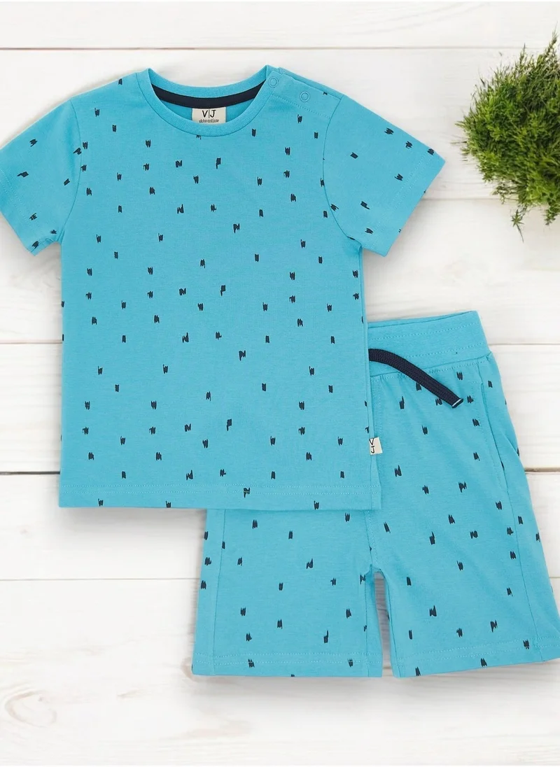 victor and jane BABY BOY 2PC Set - AOP T-Shirt & Shorts Set