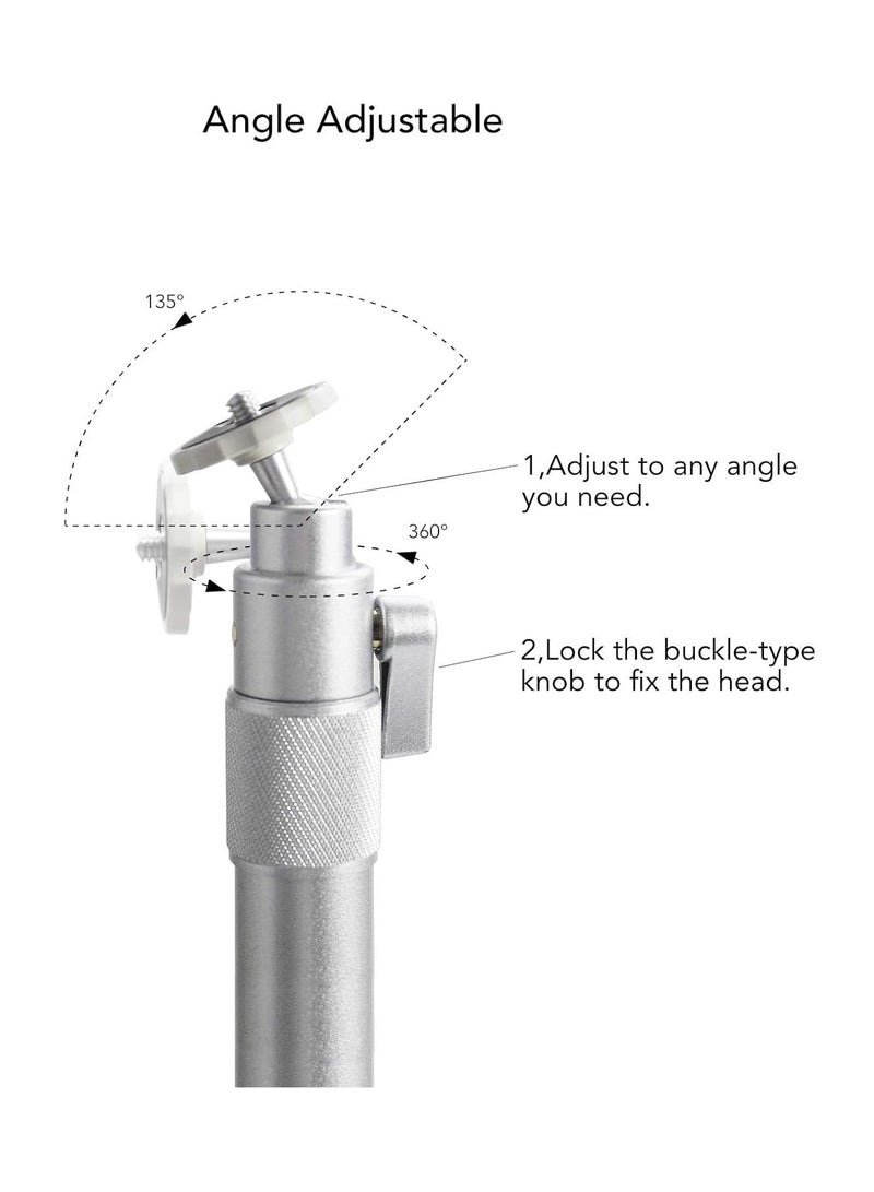 TIGER Universal Extending Projector Ceiling Mount Hanger – 360° Rotatable Head, Extendable Length (13.8-23.6 Inches), Supports 11 lbs Load, Ideal Mounting Bracket for Projectors & Cameras  - Image 3