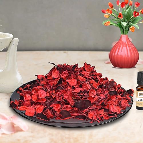 Pure Source india Unscented Dried Flowers Leaves Potpourri for Home Decoration Room Office Bathroom Vase Fillers 4 Colors 50 Grams Each (200GM - Multicolor) - Image 2