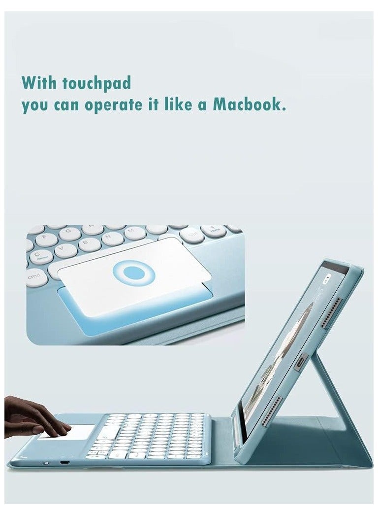 general Protective case for Redmi pad2 2025 tablet touch bluetooth keyboard - Leather case with pen slot, backlight and auto sleep-wake function - Image 4