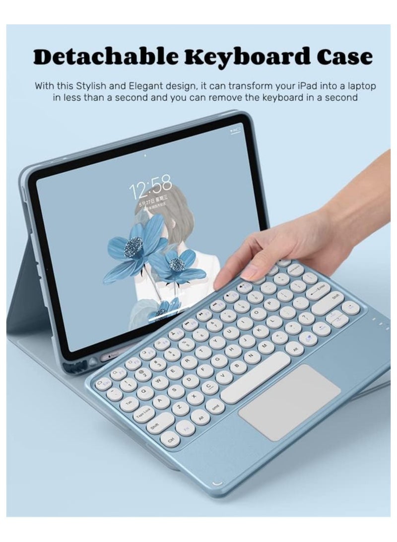 general Protective case for Redmi pad2 2025 tablet touch bluetooth keyboard - Leather case with pen slot, backlight and auto sleep-wake function - Image 2