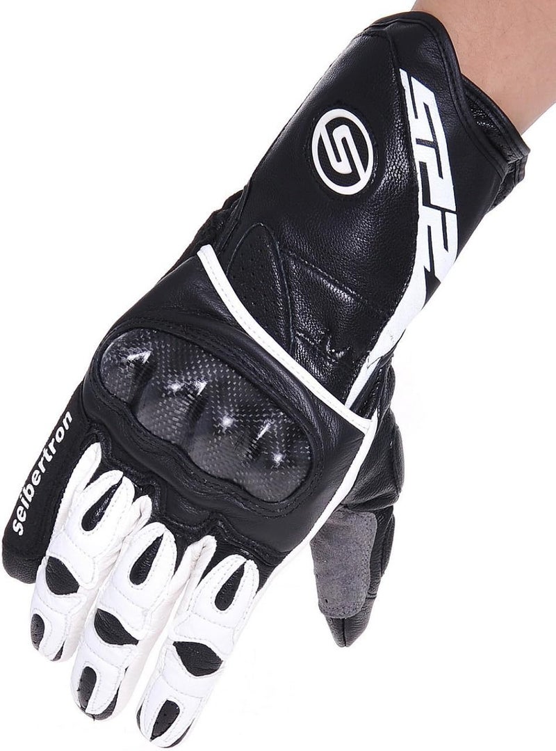 Seibertron SP2 Leather Men's Motorcycle Gloves - Image 1