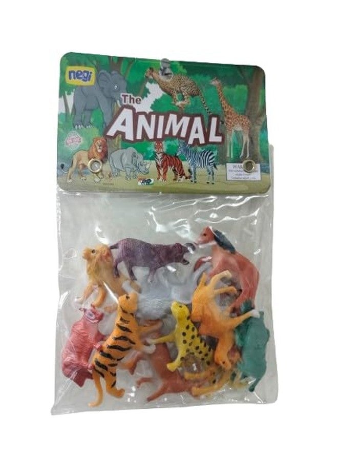 Negi 12 Pcs Small Size Full Action Toy Figure Jungle Cartoon Wild Animal Toys Figure Playing Set for Kids. - Image 2