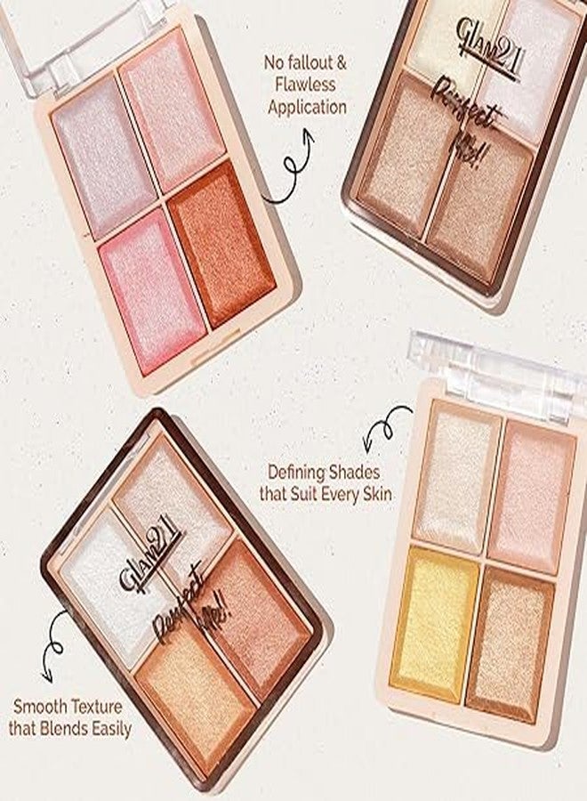 Highlighter Palette Blusher | Ultimate Shimmer Formulations | Highly Pigmented Powder | Easy to Blend Formula | Soft Glow Shades for Face Cheeks and Makeup Looks - Image 3