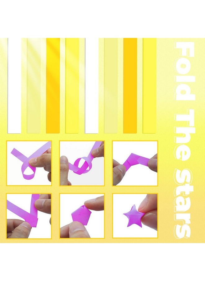BangBoom 540 Sheets Of Star Origami Paper, 4 Colors Of Lucky Star Paper Strips, Double Sided Origami Star Paper Strips, Lucky Star Decoration Folding Paper For Art, Craft, Diy (Cn.Bpus20220906009)  - Image 3