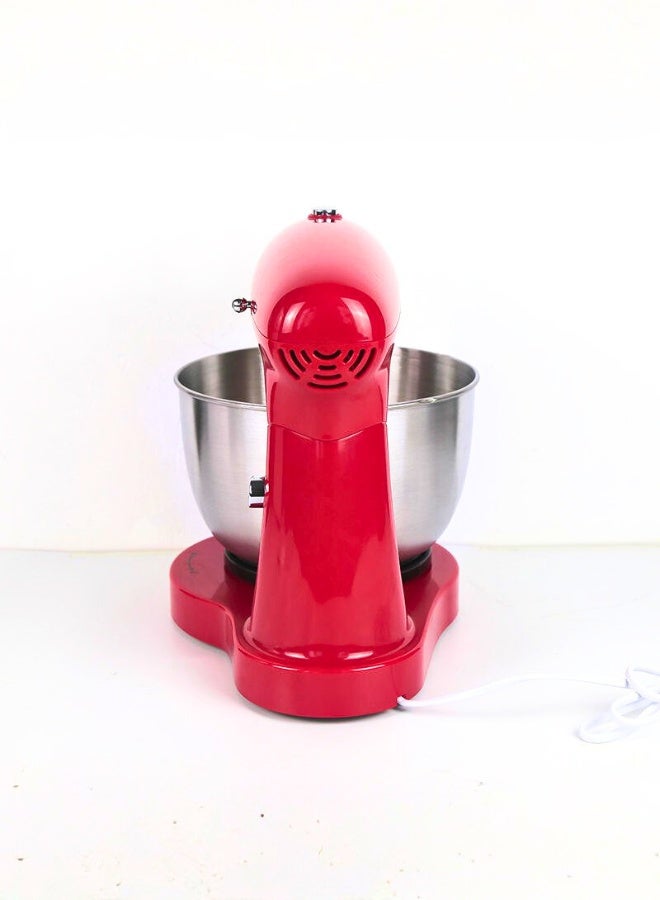 عجانة ومضرب بيض كهربائي 5 سرعات مع وعاء ستانلس ستيل - محضرة عجين ومعكرونة احترافية	خلاط يدوي وقائم عالي القوة للخبز والحلويات والمعجنات - Image 4