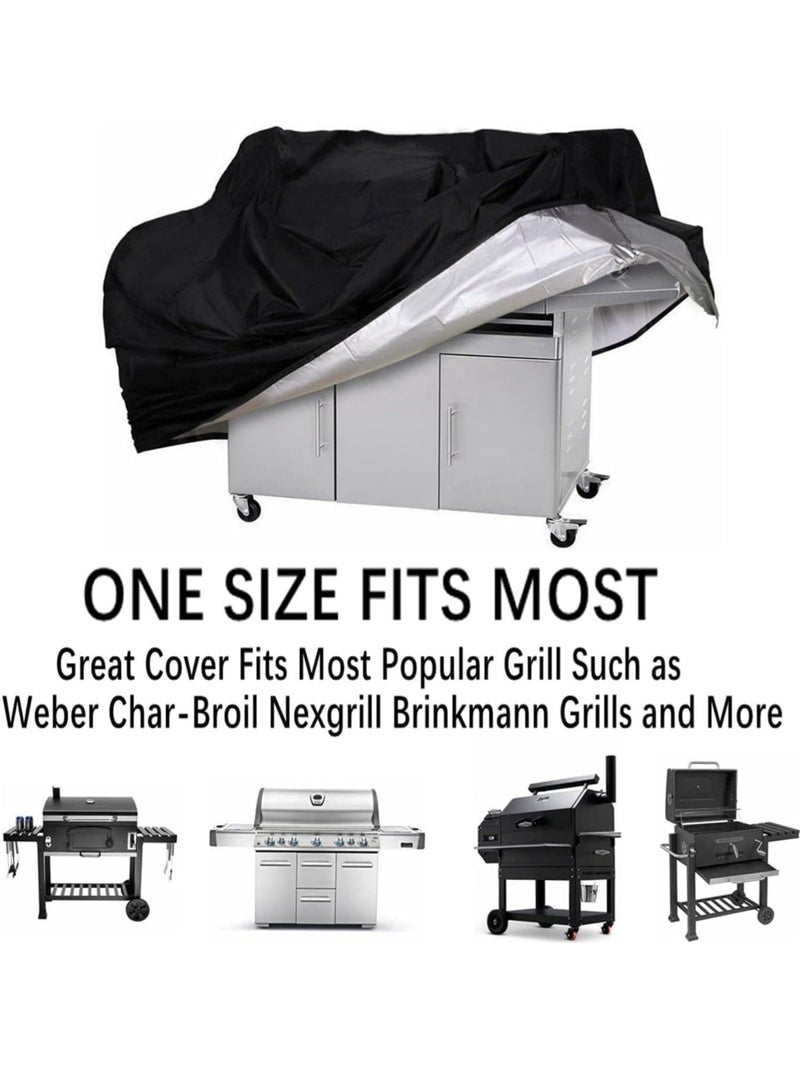 YelaJoy Grill Cover, Waterproof BBQ Grill Cover, 58 inch Rip-Proof and Anti-UV Barbecue Gas Grill Cover Compatible, M - Image 4