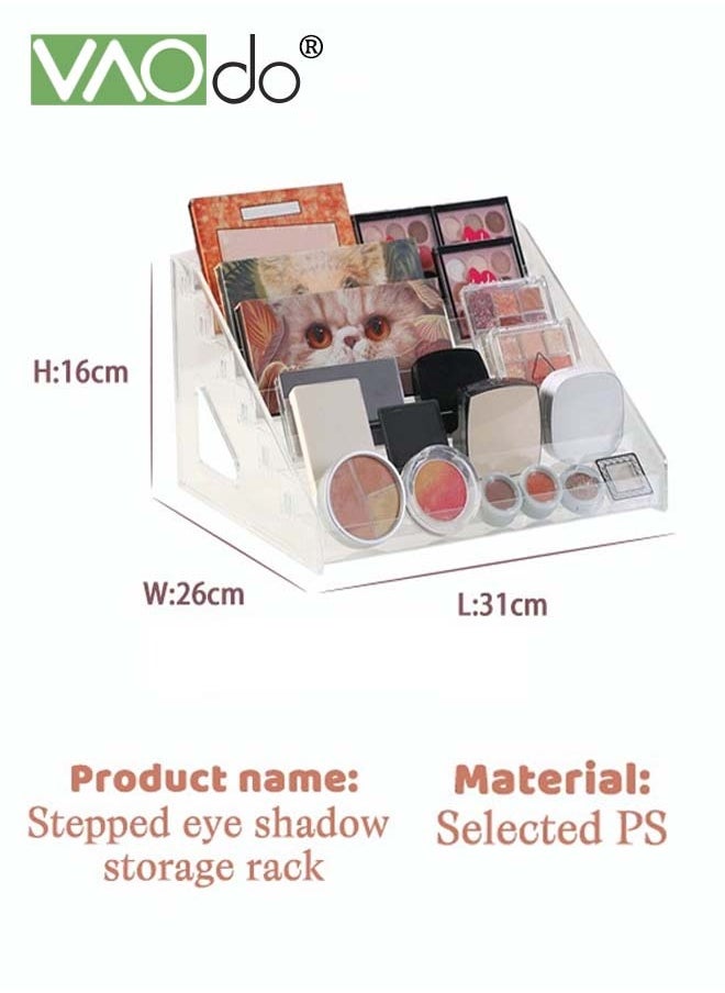 VAOdo - 6-layer Clear Nail Polish Display Holder Large-capacity Cosmetic Storage Rack Eye Shadow Nail Polish Transparent Stepped Product Display Rack Desktop Storage Display Box - Image 1