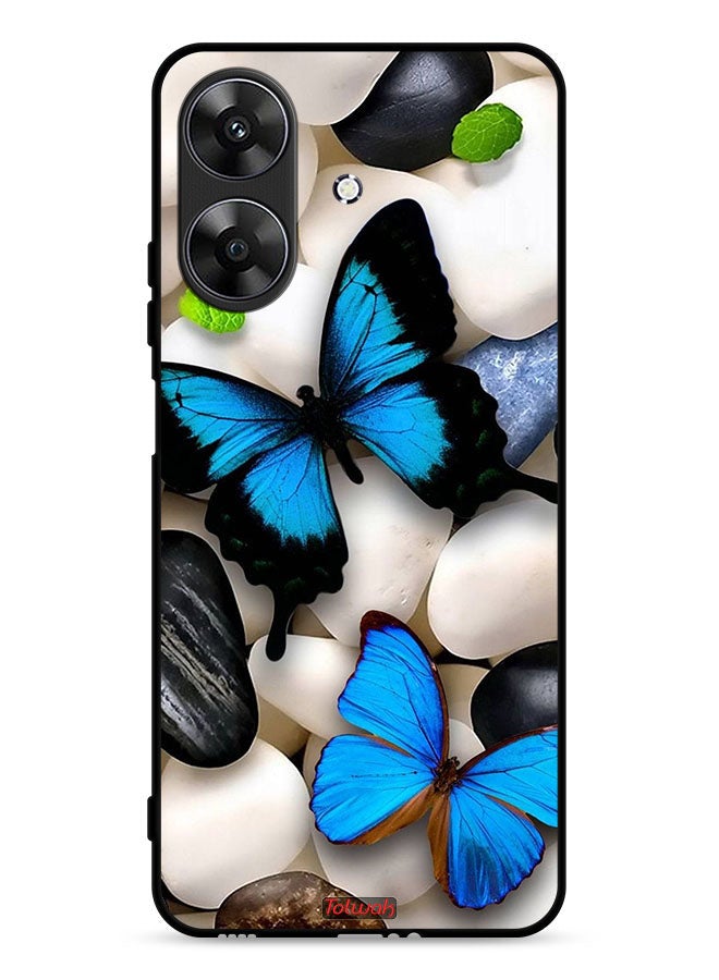 Tolwak Realme Note 60 4G Protective Case Cover Butterflies On Stones  - Image 1