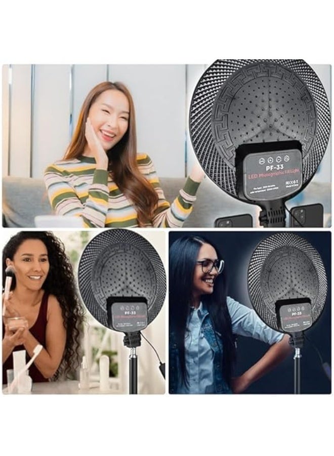 PF-33 LED Round Fill Light Remote-Controlled Touch Assist Lighting for Photography and Live Streaming - Image 4