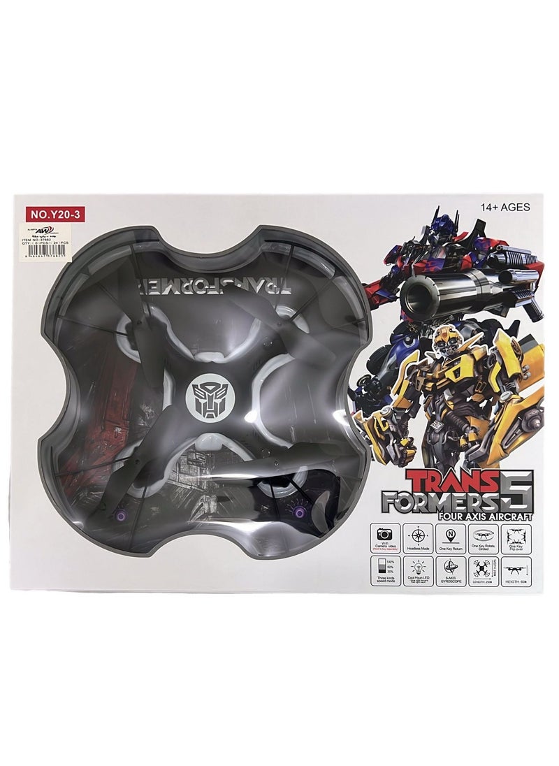 ترانسفورمرز طائرة بدون طيار بتصميم Transformers - رباعية المراوح (Quadcopter) للأطفال من عمر 14+  - Image 1