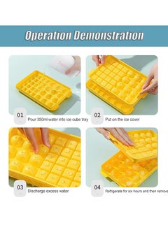 Rightsure Ice Cube Tray with Lid and Bin for Freezer,Round and square ice cube molds for Freezer, ice tray with Container Ice Cube Tray Making 66PCS Sphere Ice Chilling Cocktail Whiskey Tea Coffee Wearing spoon  - Image 5