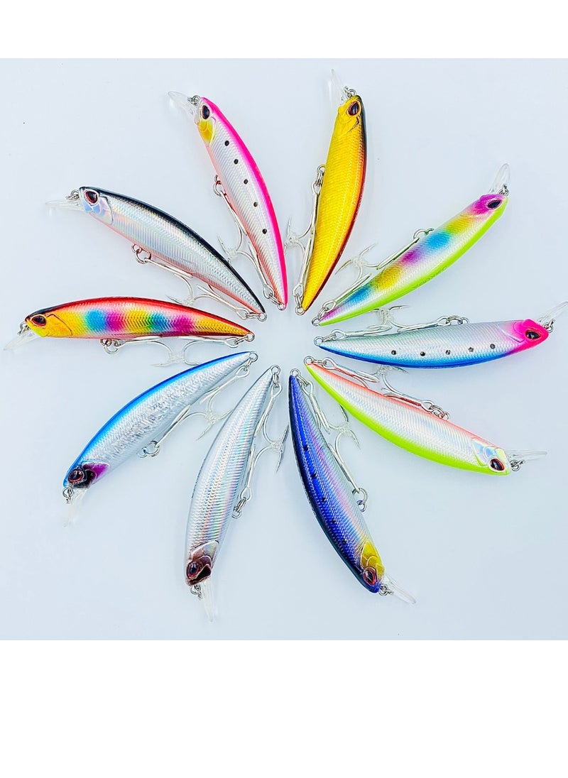 oakura Brute Fishing Lure Bkk Triple Hook - 90Mm Length, 19G Weight, Vibrating Sinking Action, Low Air Resistance Design, 10 Mesmerizing Colors  - Image 3