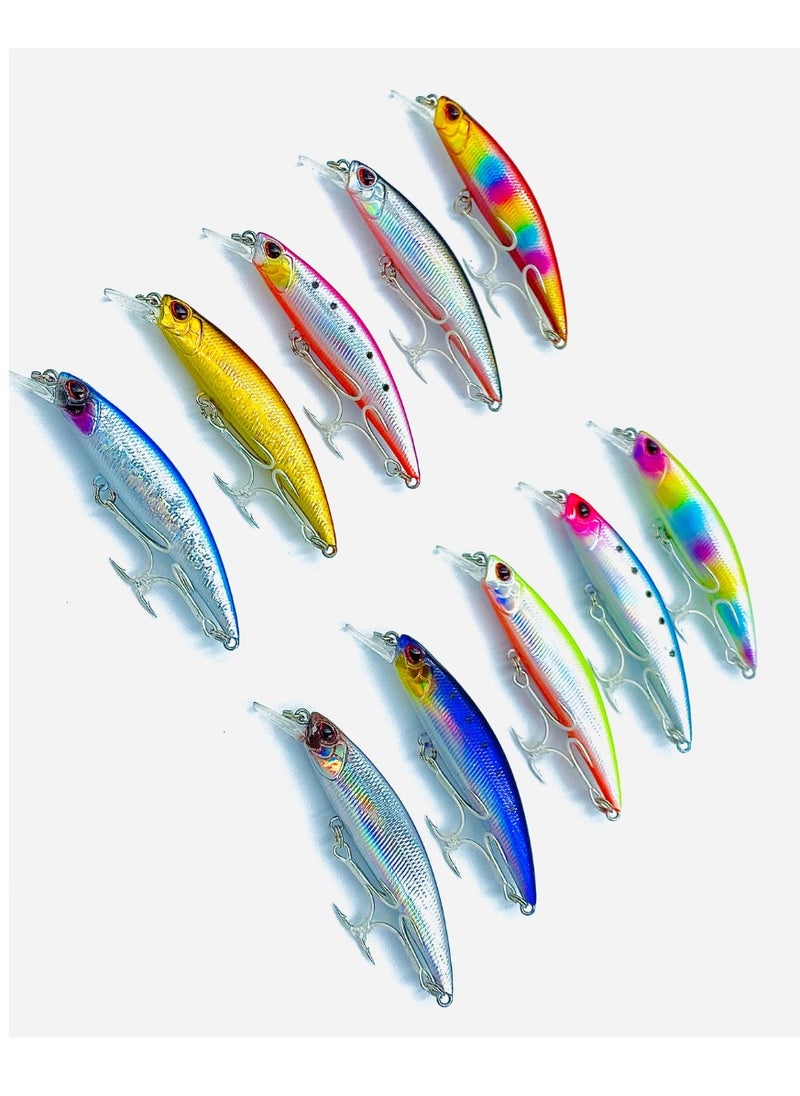 oakura Brute Fishing Lure Bkk Triple Hook - 90Mm Length, 19G Weight, Vibrating Sinking Action, Low Air Resistance Design, 10 Mesmerizing Colors  - Image 4
