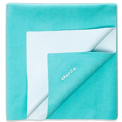Cherilo Quick Dry Waterproof Protector Baby Dry Sheet, Medium (70cm X 100cm)| Sea Green - Image 1