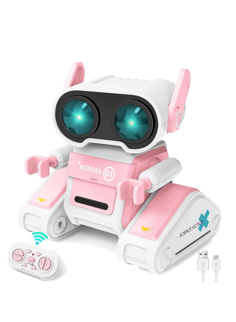 Remote Control Toy Robots RC Robots for Kids with LED Eyes Flexible Head  Arms  Dance Moves and Music Birthday for Kids Age 3 4 5 6 7 8 9 - Image 1