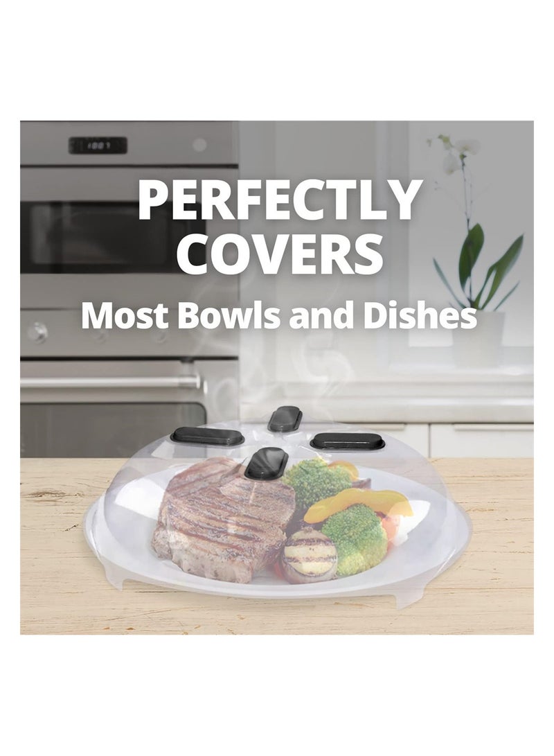 إكسفور Magnetic Microwave Cover for Food Microwave Splatter Cover Clear Plate Dish Covers for Microwave Oven Cooking Anti-Splatter Guard Lid with Steam Vents BPA Free - Image 4