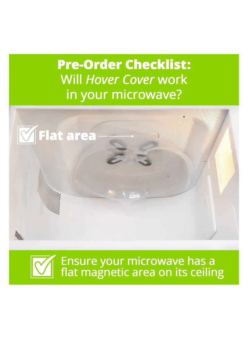 إكسفور Magnetic Microwave Cover for Food Microwave Splatter Cover Clear Plate Dish Covers for Microwave Oven Cooking Anti-Splatter Guard Lid with Steam Vents BPA Free - Image 5