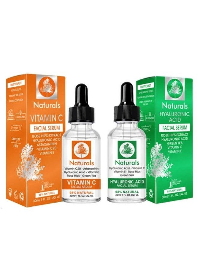 NATURALS Vitamin C-Facial Serum+ Hyaluronic Acid Serum 30ml - Image 1