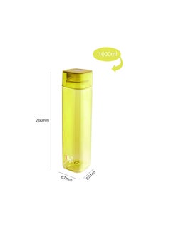Cello CELLO H2O Squaremate Plastic Water Bottle | Lid is sealed by a silicone ring | Leak proof & break-proof |Best Usage for Office/School/College/Gym/Picnic/Home/Fridge | 1 Liter | Assorted, Set of 5  - Image 4