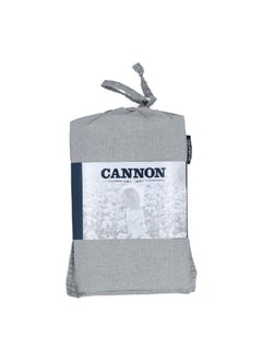 Cannon 2-Piece Stone Washed Premium Cotton Pillow Case Set Dark Grey 3 x 15 x 23 cm CN PCQ2PCSW-DGRD  - Image 1