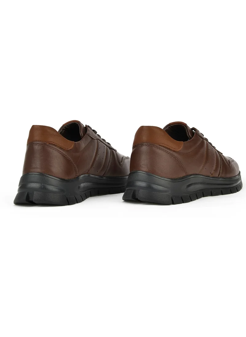 زيا Men's Leather Sneaker 133423Z67 Brown