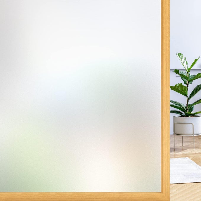 WINDOW FILM PRIVACY FILM FOR GLASS WINDOWS FROSTED GLASS STICKER SELF ADHESIVE ROLL STATIC CLING WITHOUT GLUE REMOVABLE OPAQUE COVERINGS ANTI UV FOR BATHROOM HOME OFFICE MATT 30X400 CM